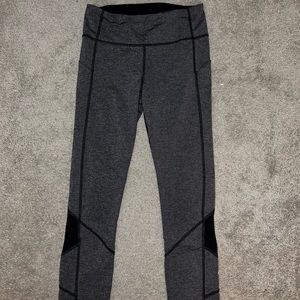 Black & Gray Lululemon Crop Leggings